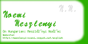 noemi meszlenyi business card
